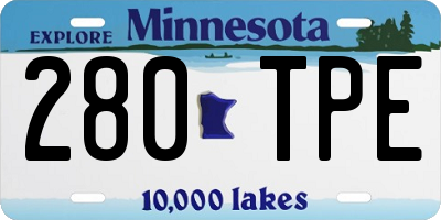 MN license plate 280TPE