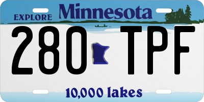 MN license plate 280TPF