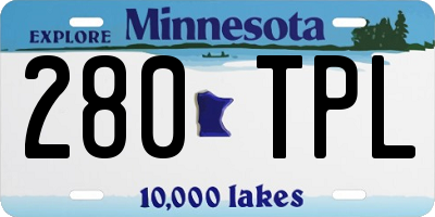 MN license plate 280TPL