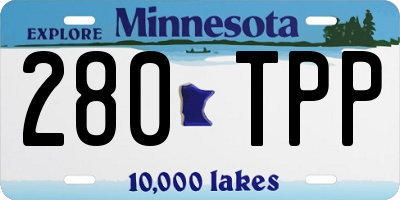 MN license plate 280TPP