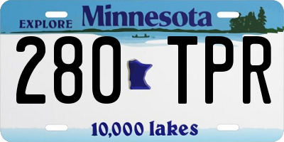 MN license plate 280TPR