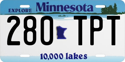 MN license plate 280TPT