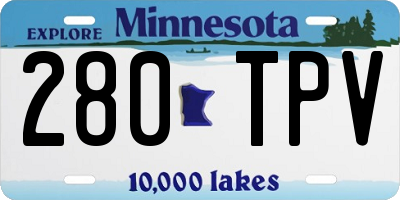 MN license plate 280TPV