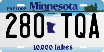 MN license plate 280TQA