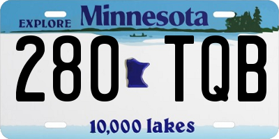 MN license plate 280TQB