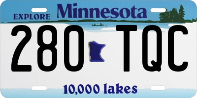 MN license plate 280TQC