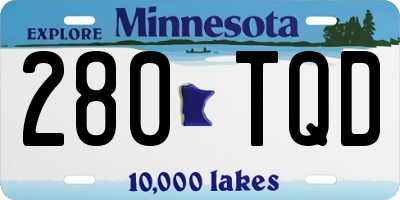 MN license plate 280TQD