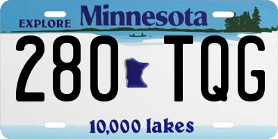 MN license plate 280TQG
