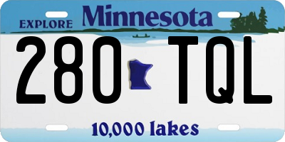 MN license plate 280TQL