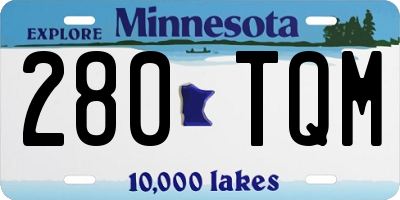 MN license plate 280TQM