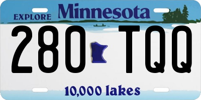 MN license plate 280TQQ