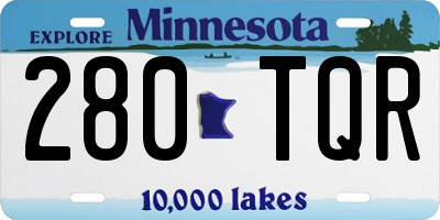 MN license plate 280TQR