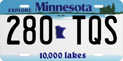 MN license plate 280TQS