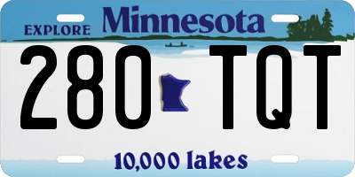 MN license plate 280TQT