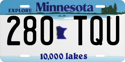 MN license plate 280TQU