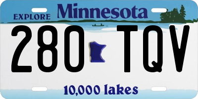 MN license plate 280TQV