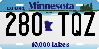 MN license plate 280TQZ