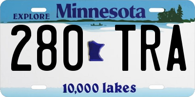 MN license plate 280TRA