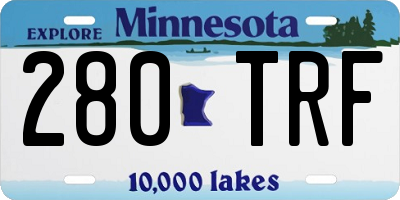MN license plate 280TRF