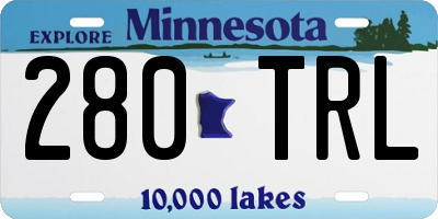 MN license plate 280TRL