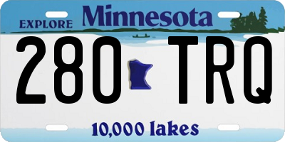 MN license plate 280TRQ