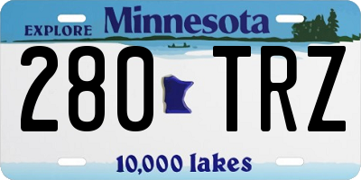 MN license plate 280TRZ