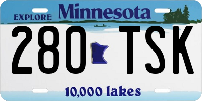 MN license plate 280TSK