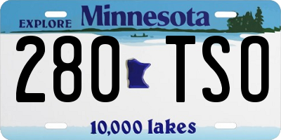 MN license plate 280TSO