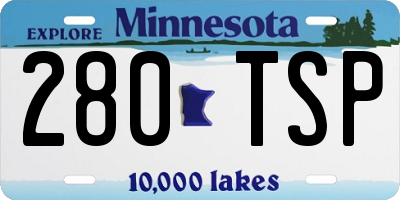 MN license plate 280TSP