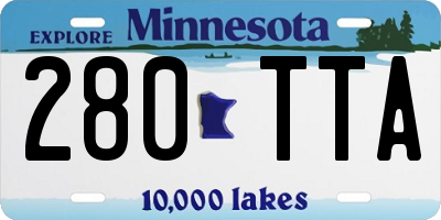 MN license plate 280TTA