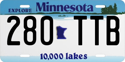 MN license plate 280TTB