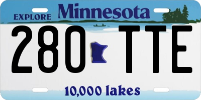 MN license plate 280TTE
