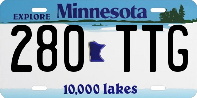 MN license plate 280TTG