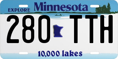 MN license plate 280TTH