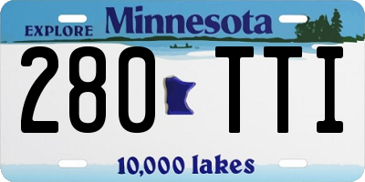 MN license plate 280TTI