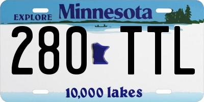 MN license plate 280TTL
