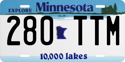 MN license plate 280TTM