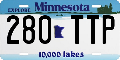 MN license plate 280TTP