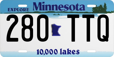 MN license plate 280TTQ