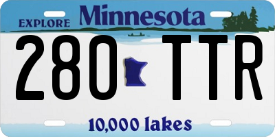 MN license plate 280TTR