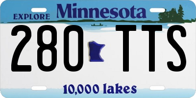 MN license plate 280TTS