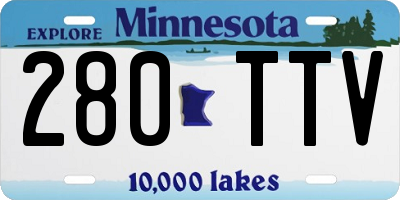 MN license plate 280TTV