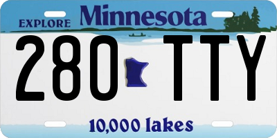 MN license plate 280TTY