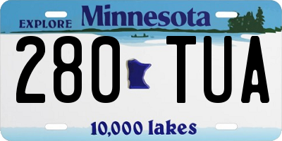 MN license plate 280TUA