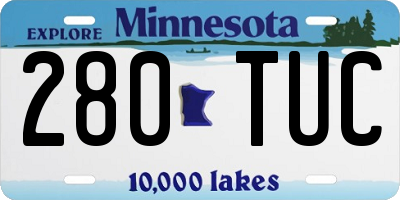 MN license plate 280TUC