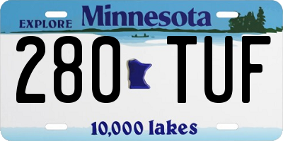 MN license plate 280TUF