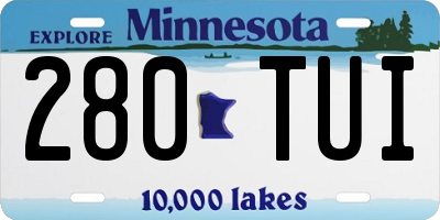 MN license plate 280TUI