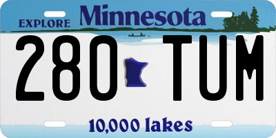 MN license plate 280TUM
