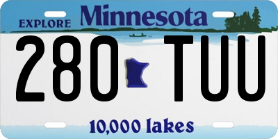 MN license plate 280TUU