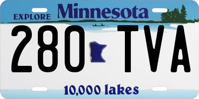 MN license plate 280TVA